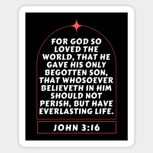 Bible Verse John 3:16 Sticker